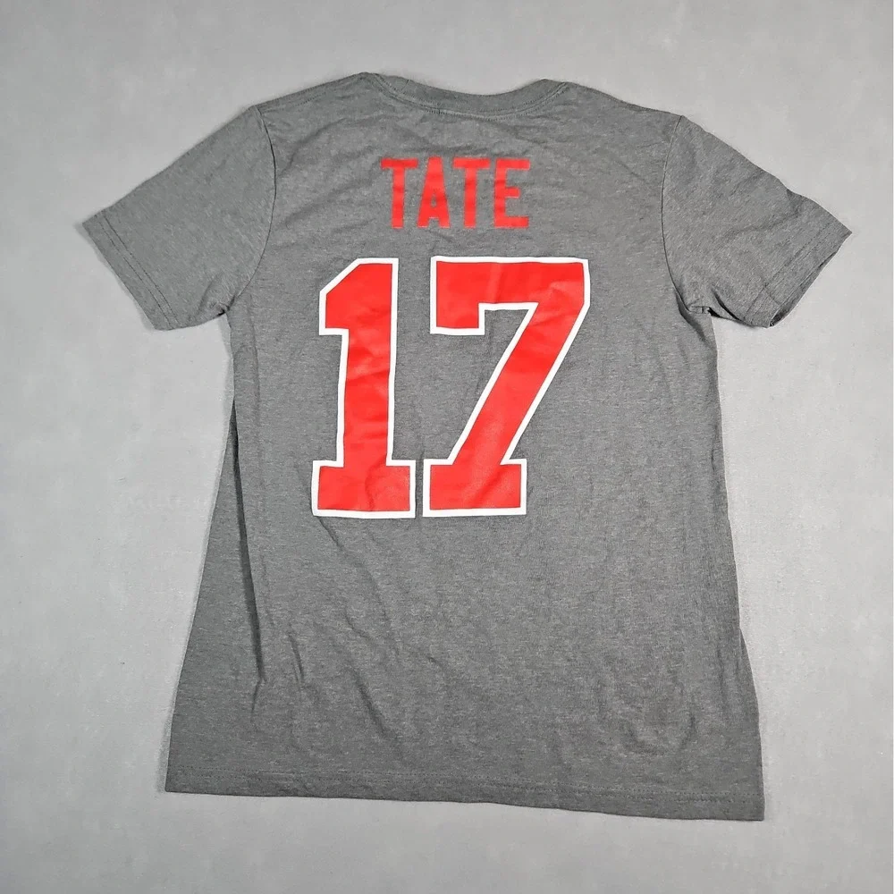 The Victory Ohio State Carnell Tate #17 Youth Gray T Shirt Size Small NWT